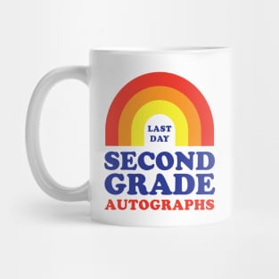 Last Day of School Autograph Second Grade Signing Rainbow Mug